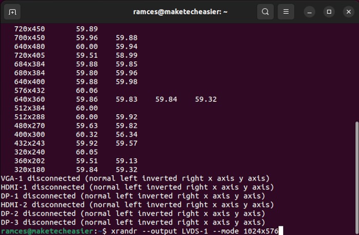 Change Resolution Ubuntu 05 Xrandr Set New Layout