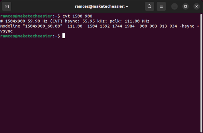 Change Resolution Ubuntu 06 New Vesa Value Cvt