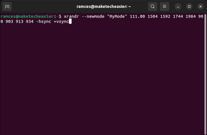 Change Resolution Ubuntu 08 Create New Screen Mode