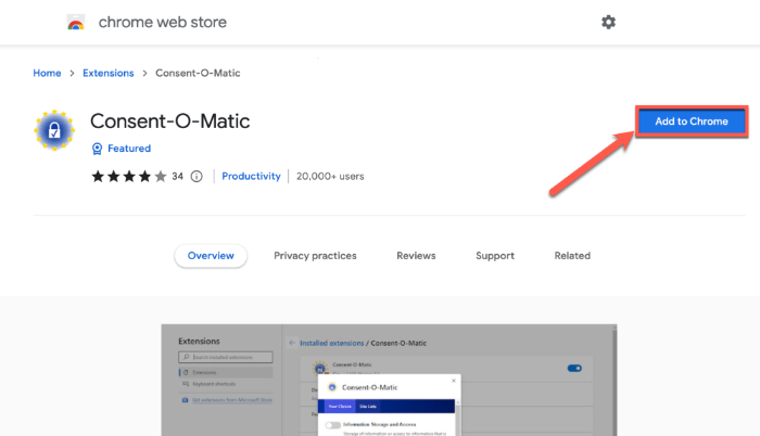 Click On Add To Chrome