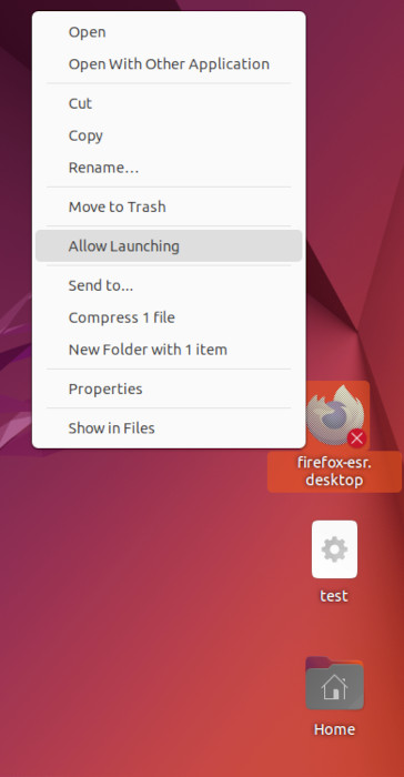 Create Desktop File Linux 12 Set Launch Permissions