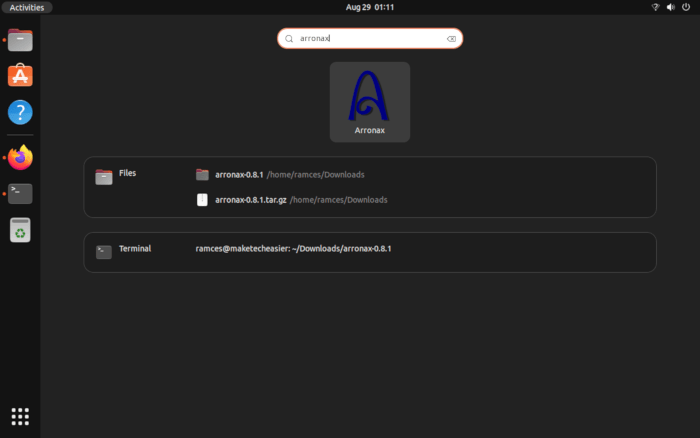 Create Desktop File Linux 15 Arronax Menu Item