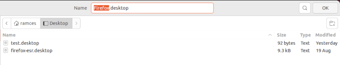 Create Desktop File Linux 17 Save Desktop File 1