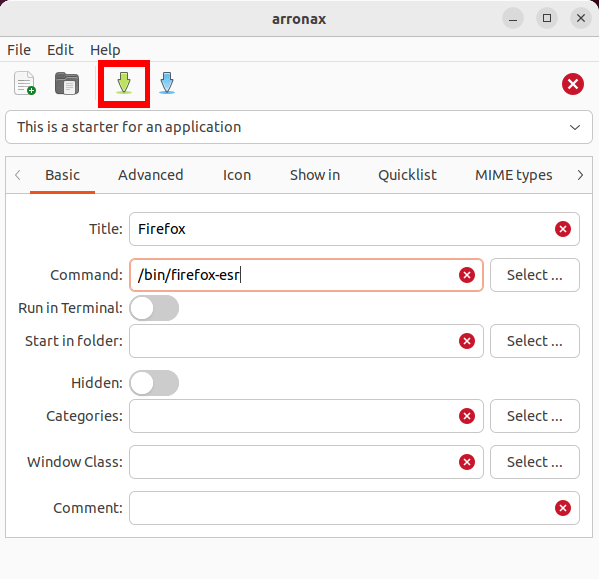 Create Desktop File Linux 18 Green Arrow Highlight