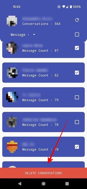 Delete Facebook Messages App Full View