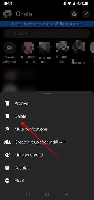 Delete Facebook Messages Delete Chat Threa Mobile