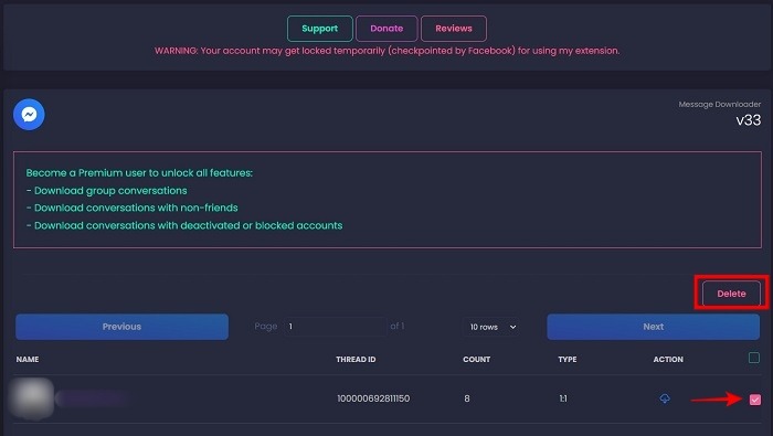 Delete Facebook Messages Loc Message Download