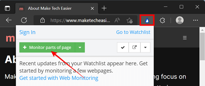 Distill Web Monitor Extension Monitor Parts Pages