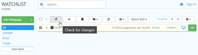 Distill Web Monitor Watchlist Check Changes