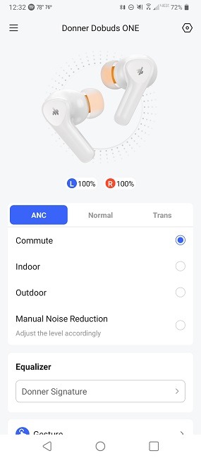 Donner Dobuds Wireless Earbuds Review App Home