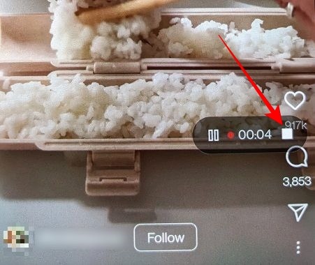 Download Instagram Reels Finish Recording