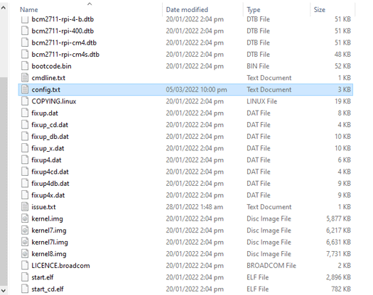 File Explorer Raspberry Pi Config Txt