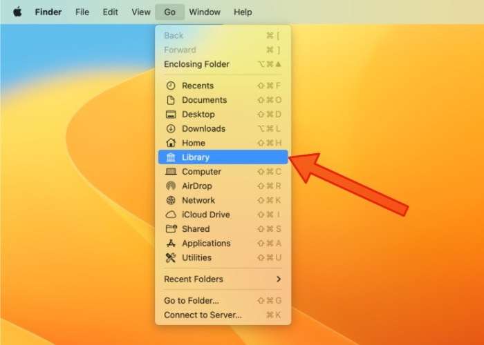 Finder Go Menu Library