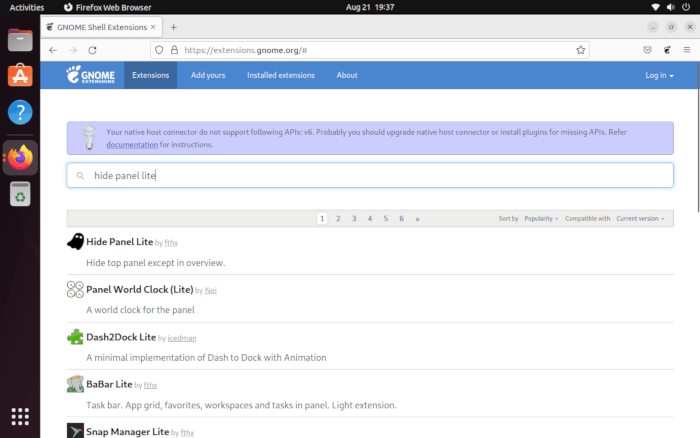 Hide Top Bar Ubuntu 16 Hide Panel Lite Extension