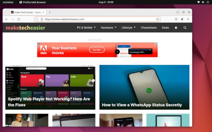 Hide Top Bar Ubuntu 20 Demo Hide Side Panel