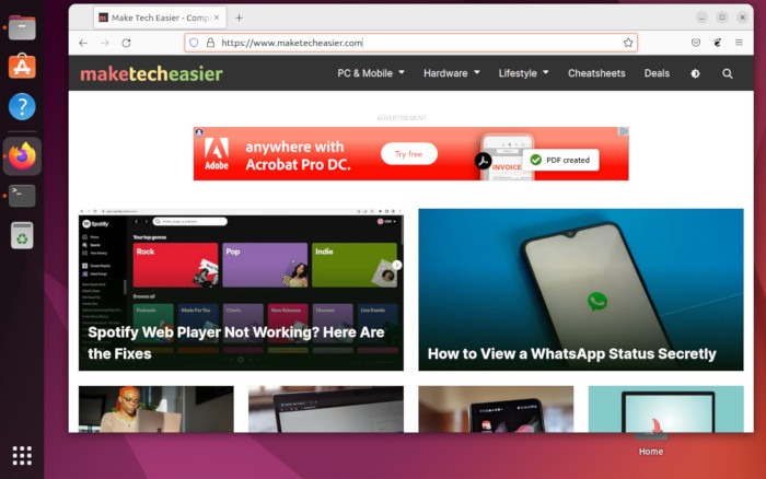 Hide Top Bar Ubuntu 21 Demo Top Panel