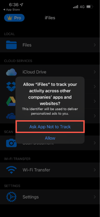 How To Change File Extension On Iphone Ask App Not To Track