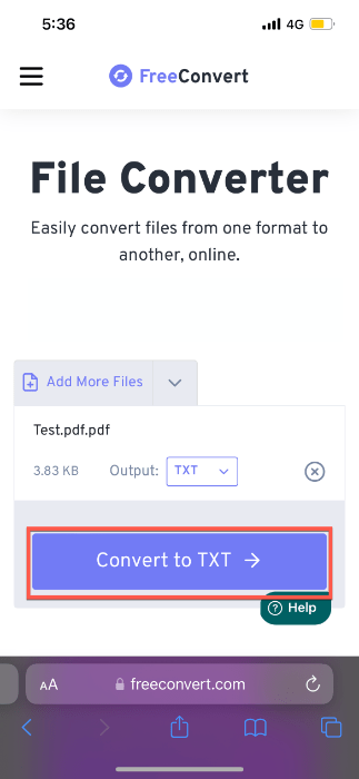 How To Change File Extension On Iphone Freeconvert Convert To Txt