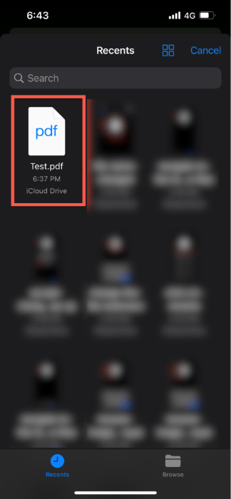 How To Change File Extension On Iphone Select The Pdf File