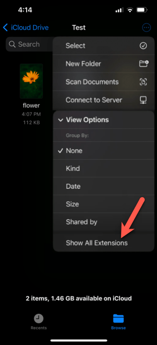 How To Change File Extension On Iphone Show All Extensions