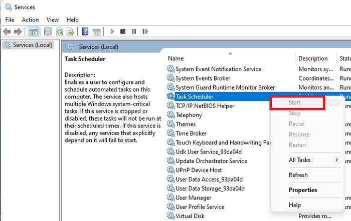 How To Fix Task Scheduler Not Working In Windows Services Task Start