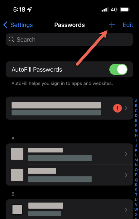 How To Make Mobile Safari Save Your Passwords On Ios Tap On The Plus Sign