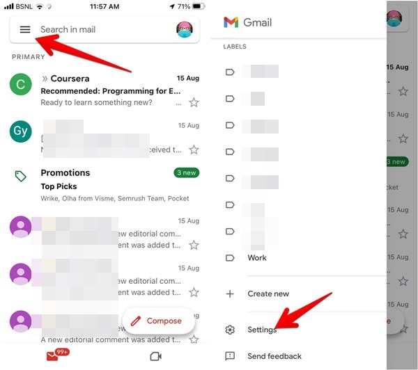 Iphone Gmail Settings