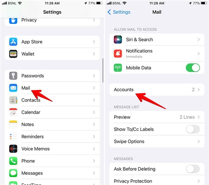 Iphone Mail App Settings