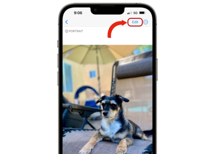 Iphone Photo Edit Button