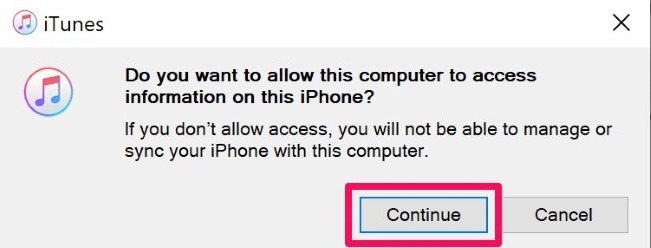 Itunes Access Pop Up 1