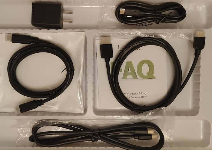 Lepow C2 Portable Monitor Review Cables