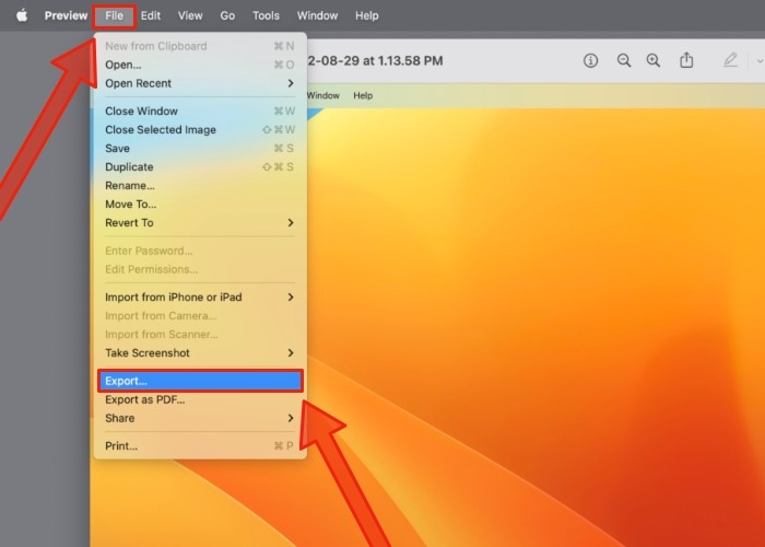 Mac Screenshot Export Menu Bar