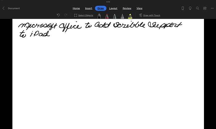 Microsoft Office Scribble Word