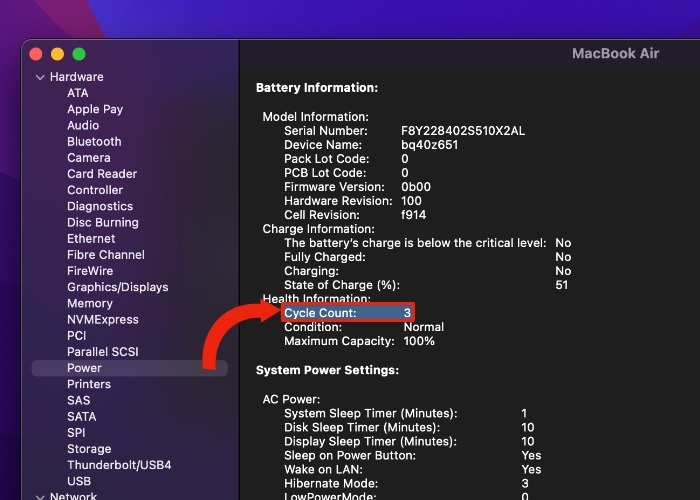 Monterey Battery Cycle Count