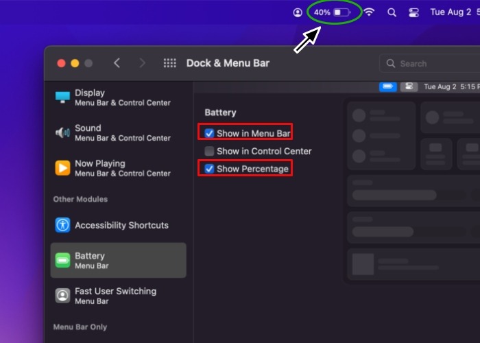 Monterey Battery Percentage