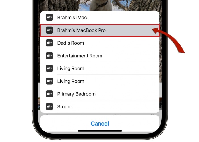 Photos App Mac Select Airplay