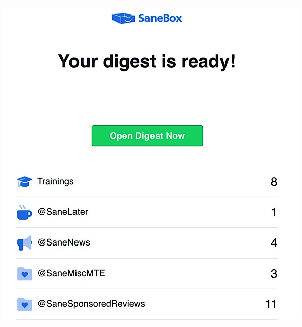Sanebox Review Digest 4
