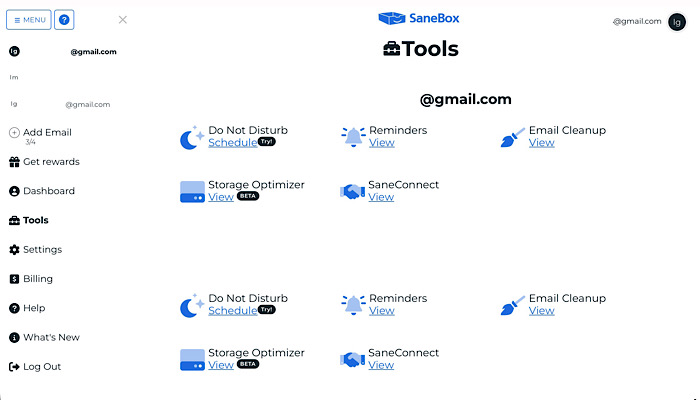 Sanebox Review Tools 4