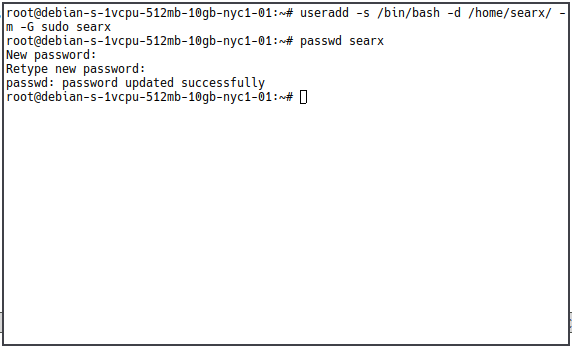 Searxng Install 06 Create New User