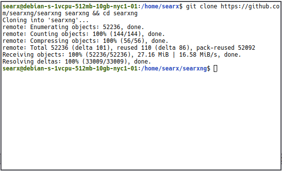 Searxng Install 10 Git Clone Repository