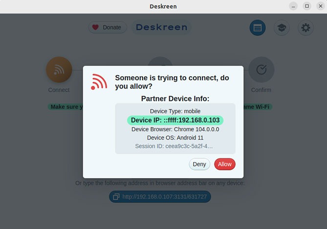 Tablet As Monitor Linux Deskreen Confirm