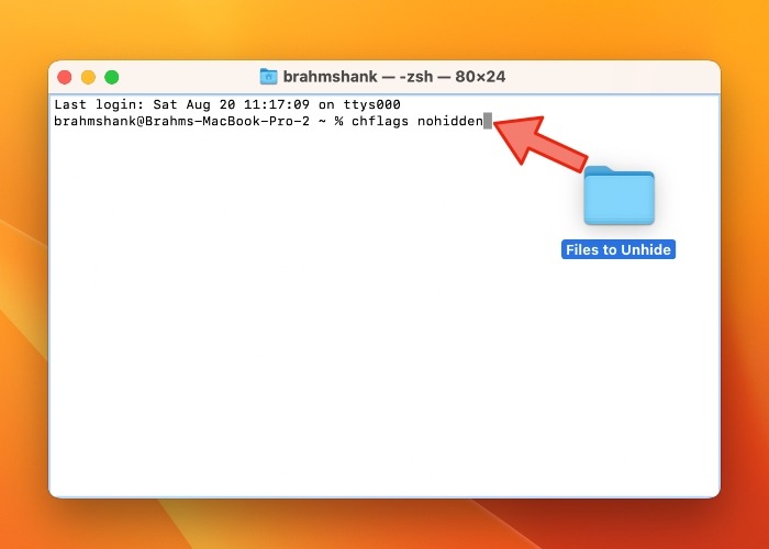 Terminal Unhide File Drag