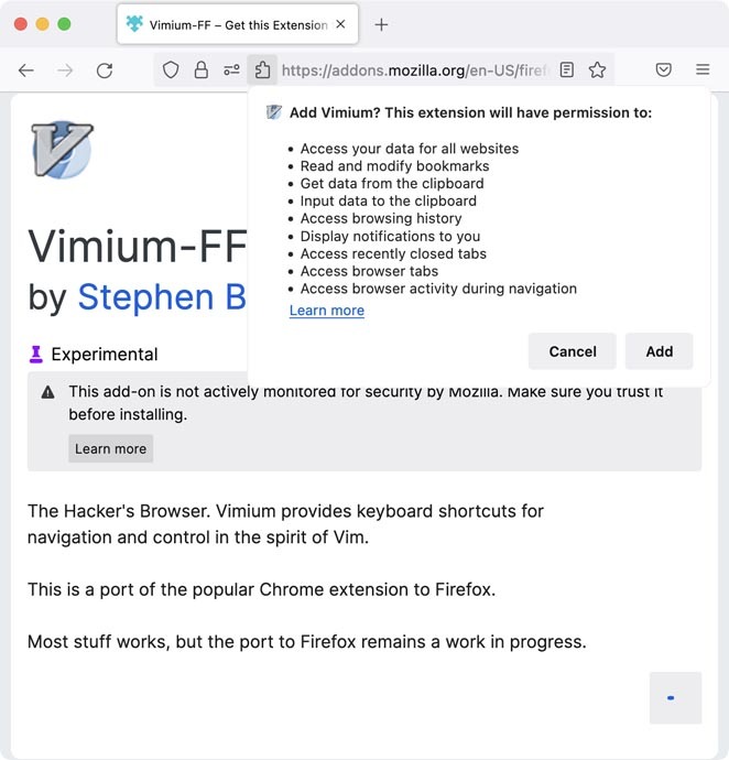 Vim On Browser Add Vimium Ff