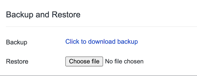 Vim On Browser Backup Restore