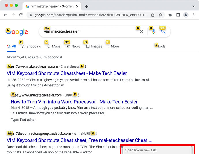 Vim On Browser Open Link New Tab