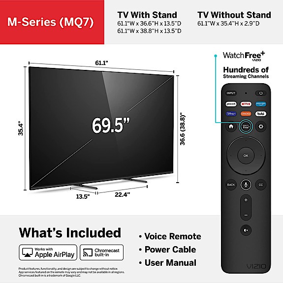 Vizio M Series Smart Tv Remote