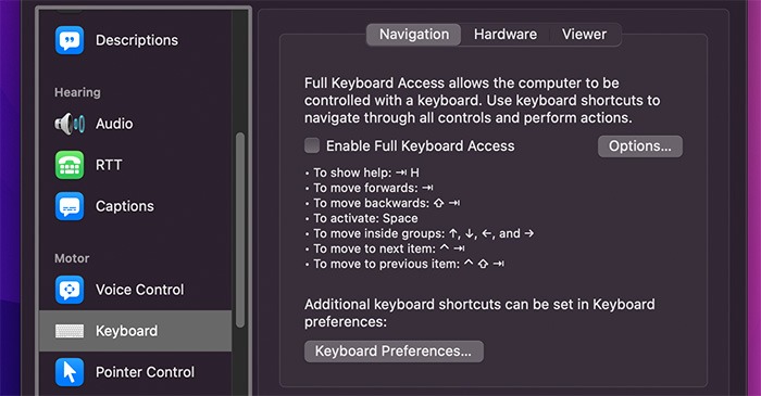 What Is Accessibility On Mac Keyboard Option Motor System Preferences