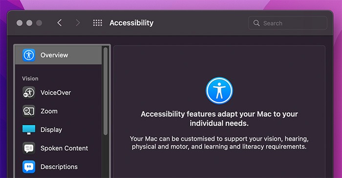 What Is Accessibility On Mac Overview Accessibility System Preferences