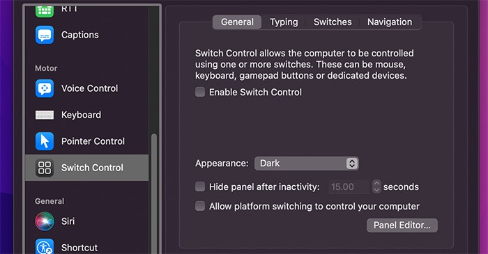 What Is Accessibility On Mac Switch Control Option Motor System Preferences