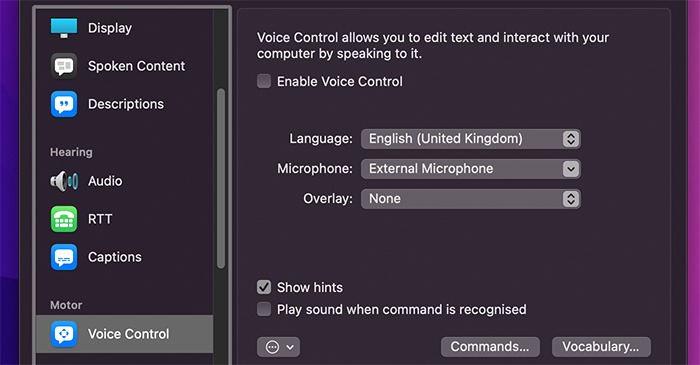 What Is Accessibility On Mac Voice Control Option Motor System Preferences